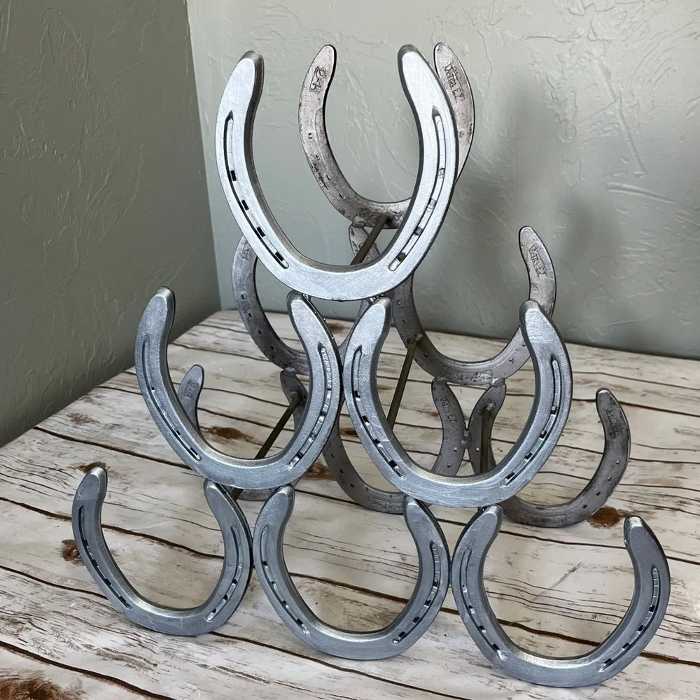 Handmade horseshoe wine